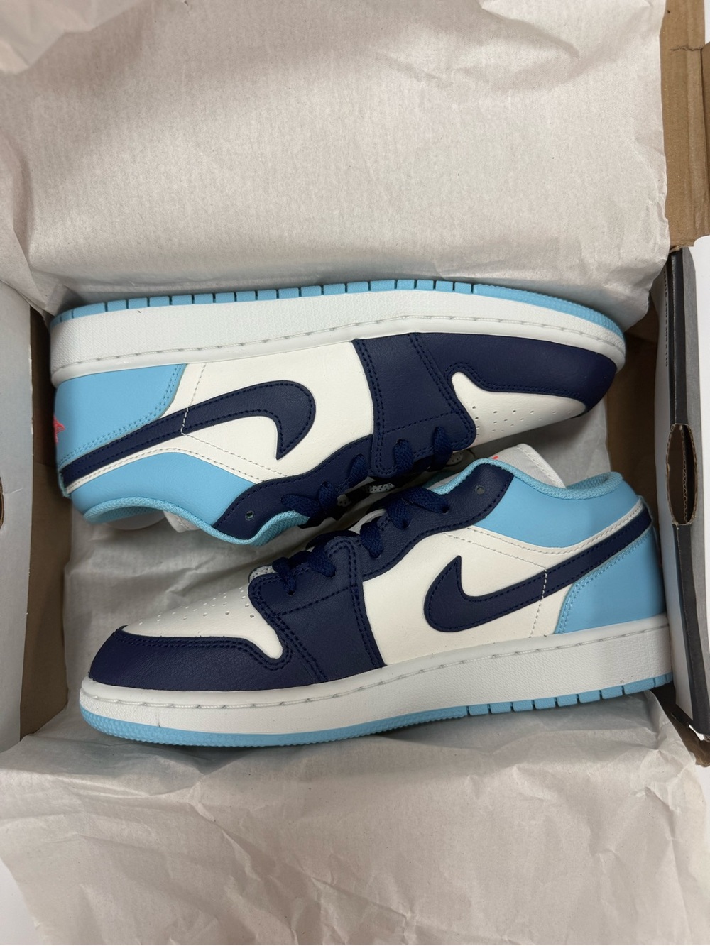 Nike Air Jordan 1 Low - Navy, White & Light Blue